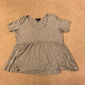 Forever 21 babydoll grey shirt